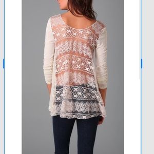 Free People Lace Back Top
